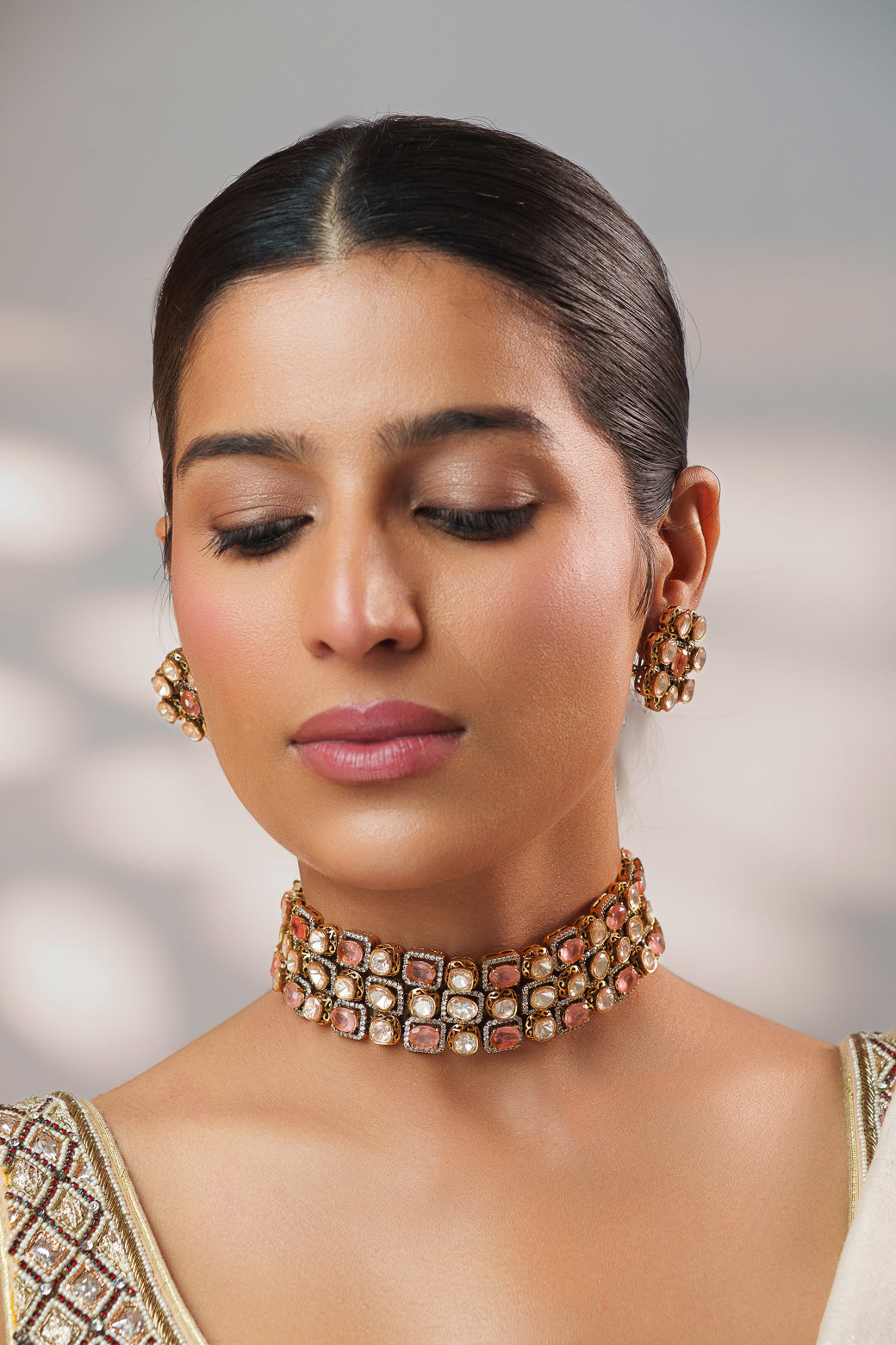 Pritika Pink Polki Choker