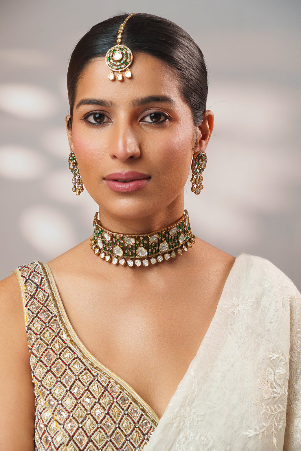 Arena Green Polki Choker