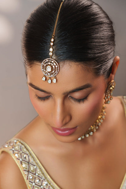 Arena Two Tone Finish Polki Choker