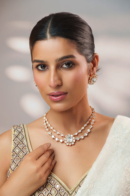 Maithili Carat Finish Kundan Necklace Set