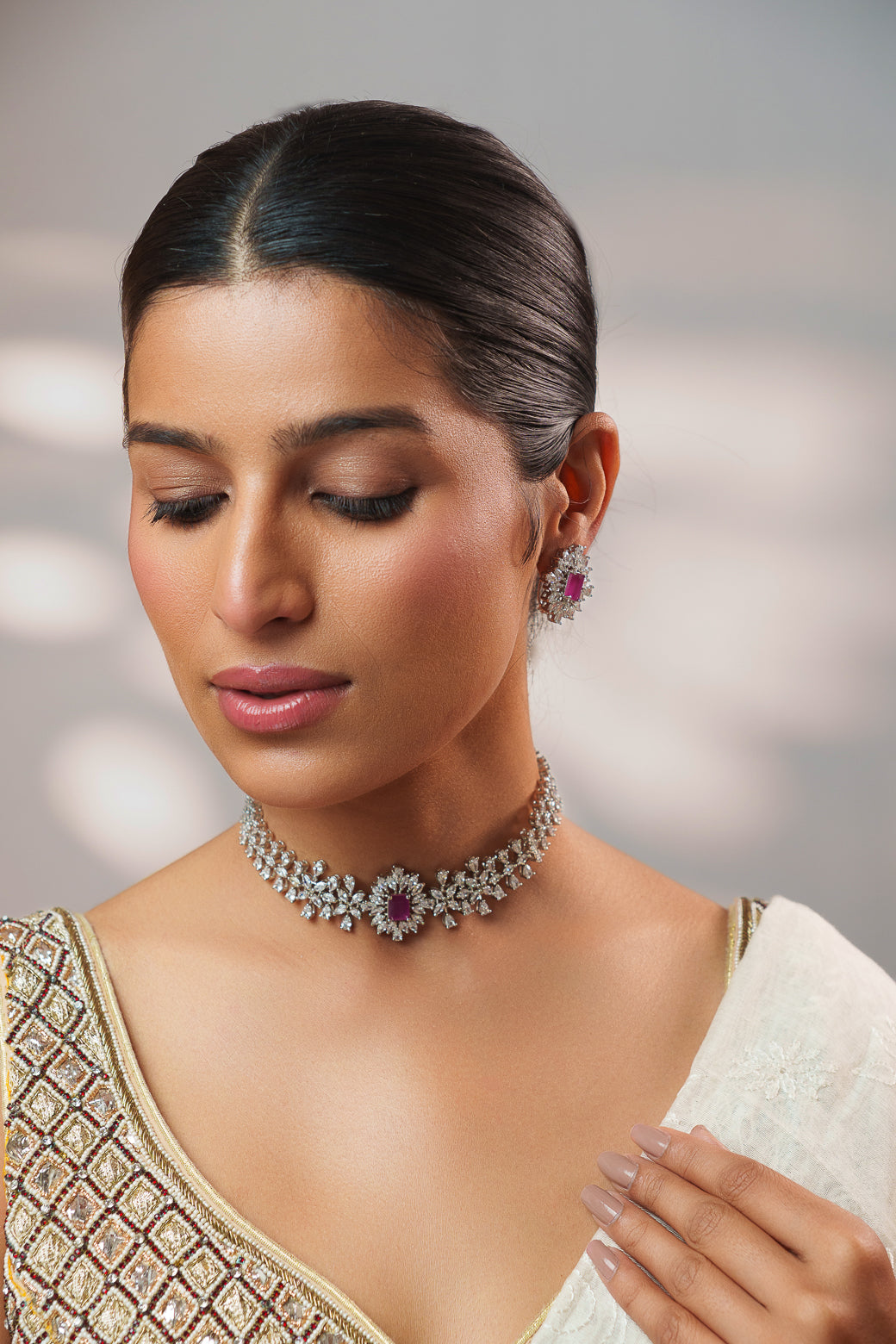 Myra Pink Diamond Choker