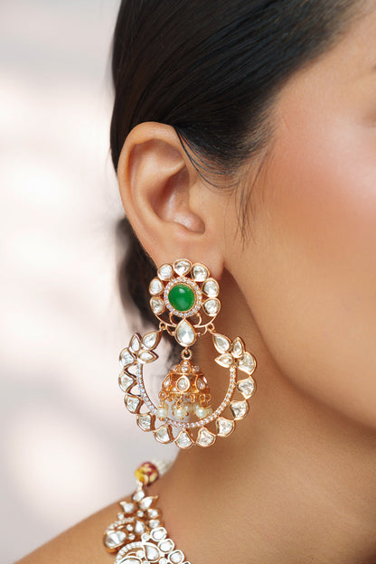 Pranika Gold Finish Kundan Necklace Set
