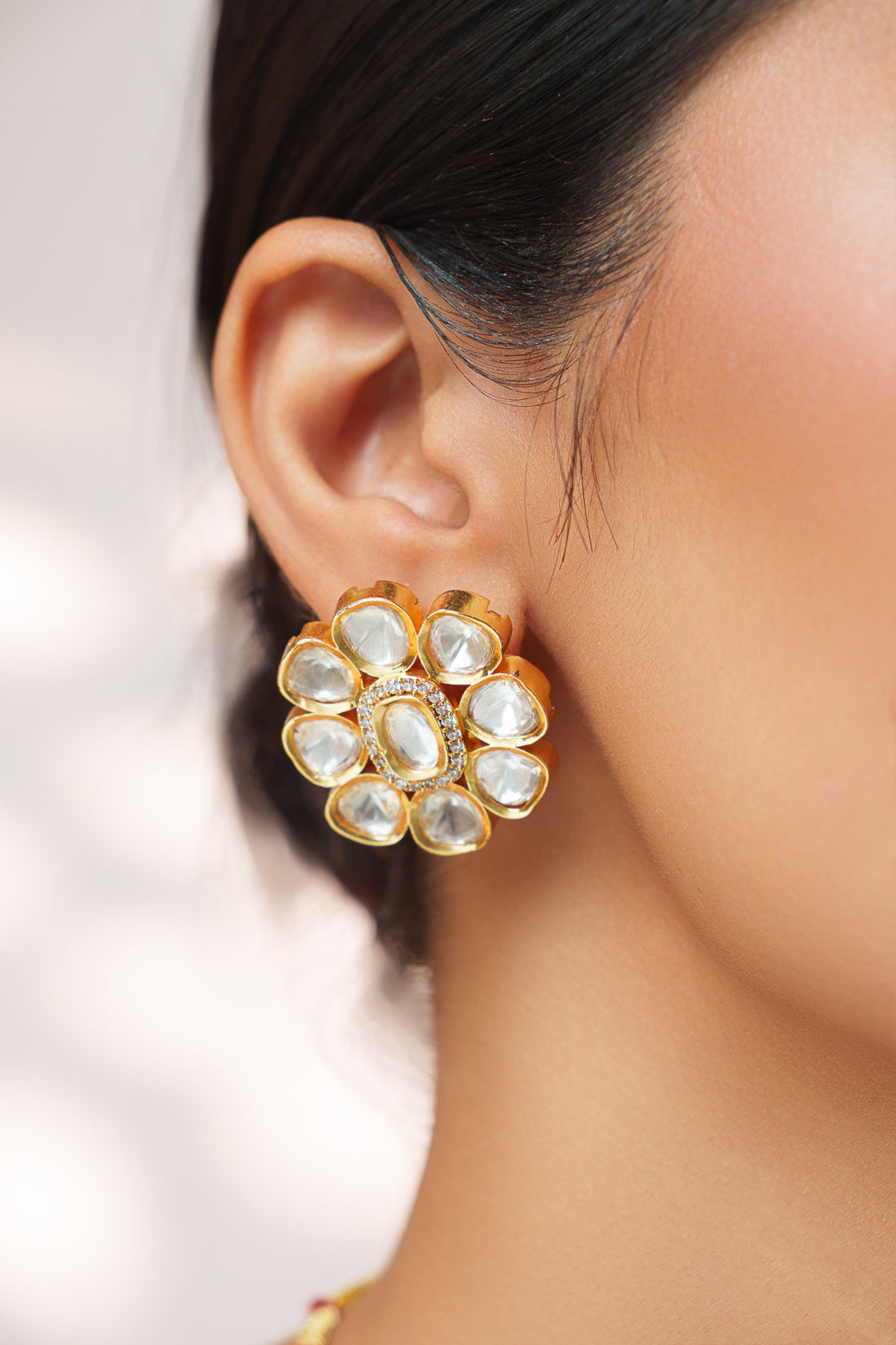 Maayra Gold Finish Kundan Necklace Set