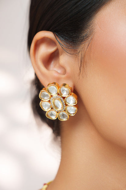 Maayra Gold Finish Kundan Necklace Set