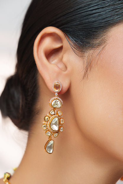 Keyara Gold Finish Moissanite Bridal Set