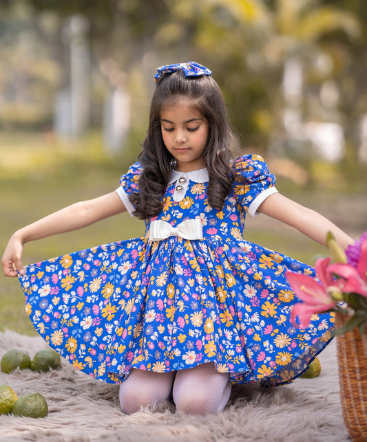 BLUE FLORAL DRESS