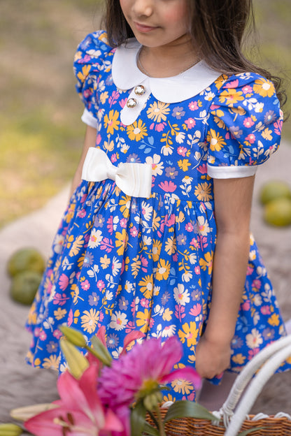 BLUE FLORAL DRESS