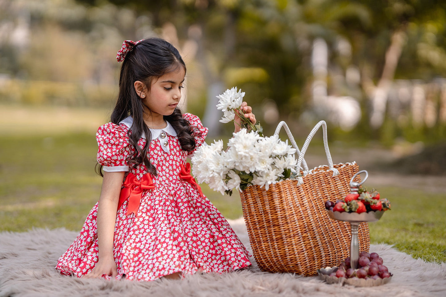 RED FLORAL DRESS