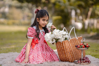 RED FLORAL DRESS