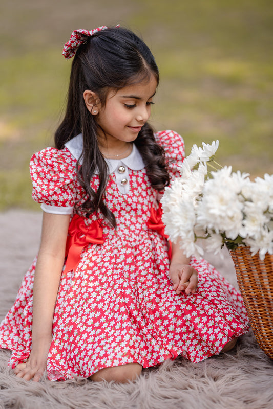 RED FLORAL DRESS