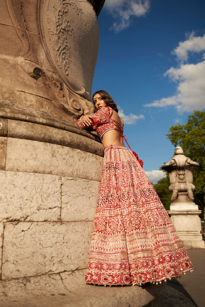 Full sleeve - Red Lehenga Set
