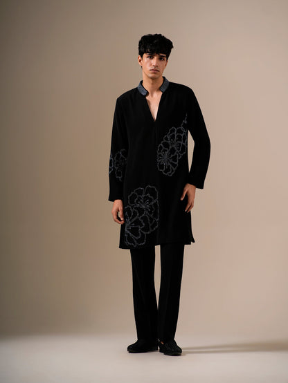 Black Mirage Kurta Set