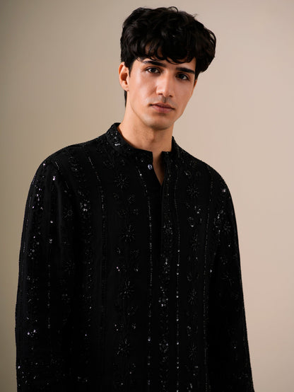 Midnight Black Patiyala Set
