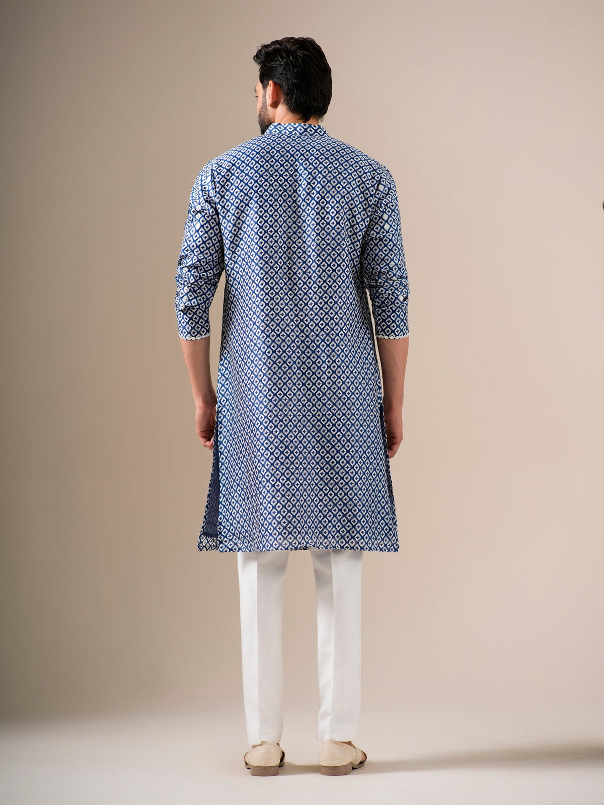 Indigo Mosaic Mirrorwork Kurta Set