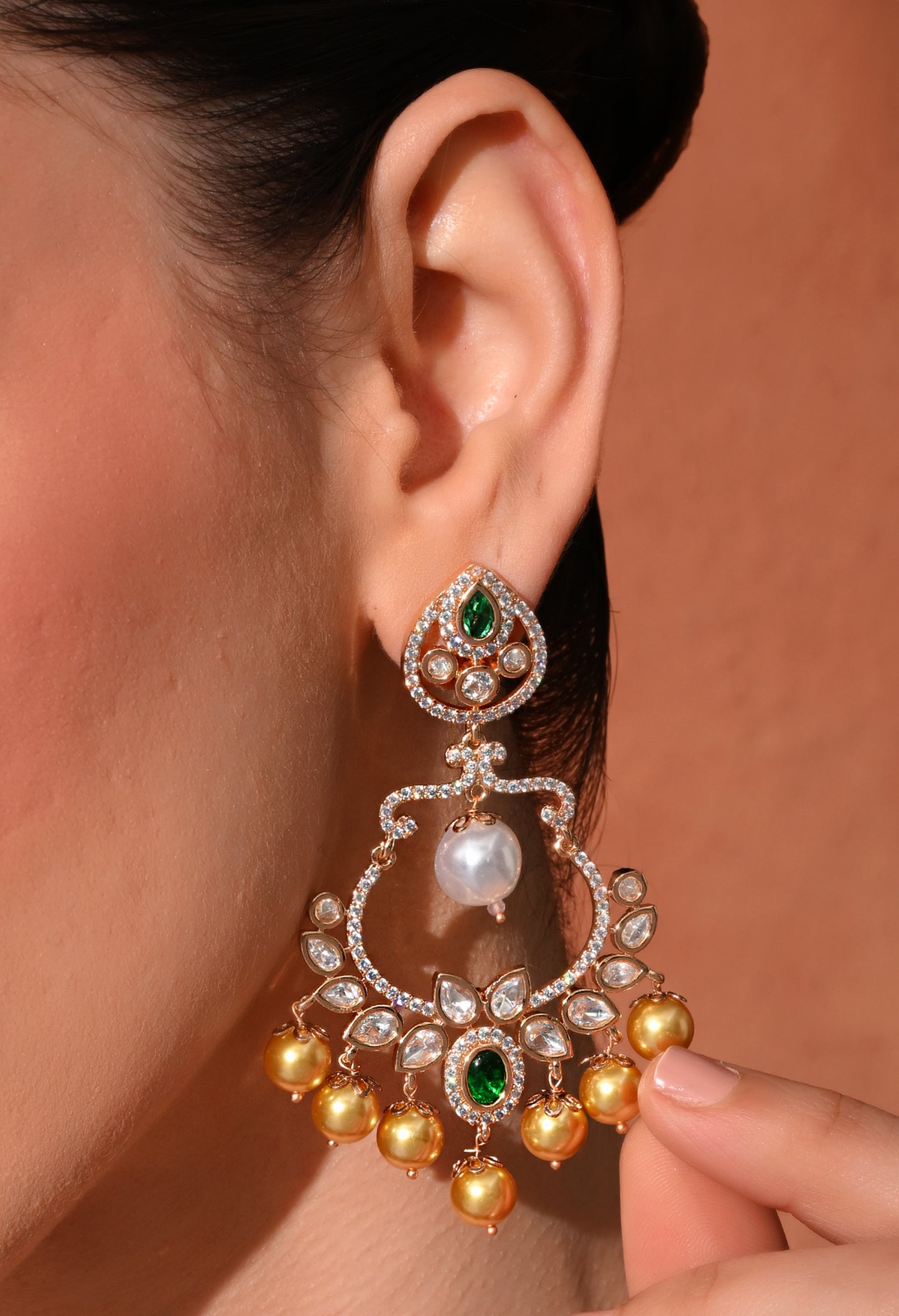 Gold plated ethnic earings