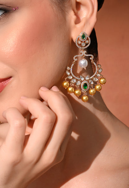 Gold plated ethnic earings