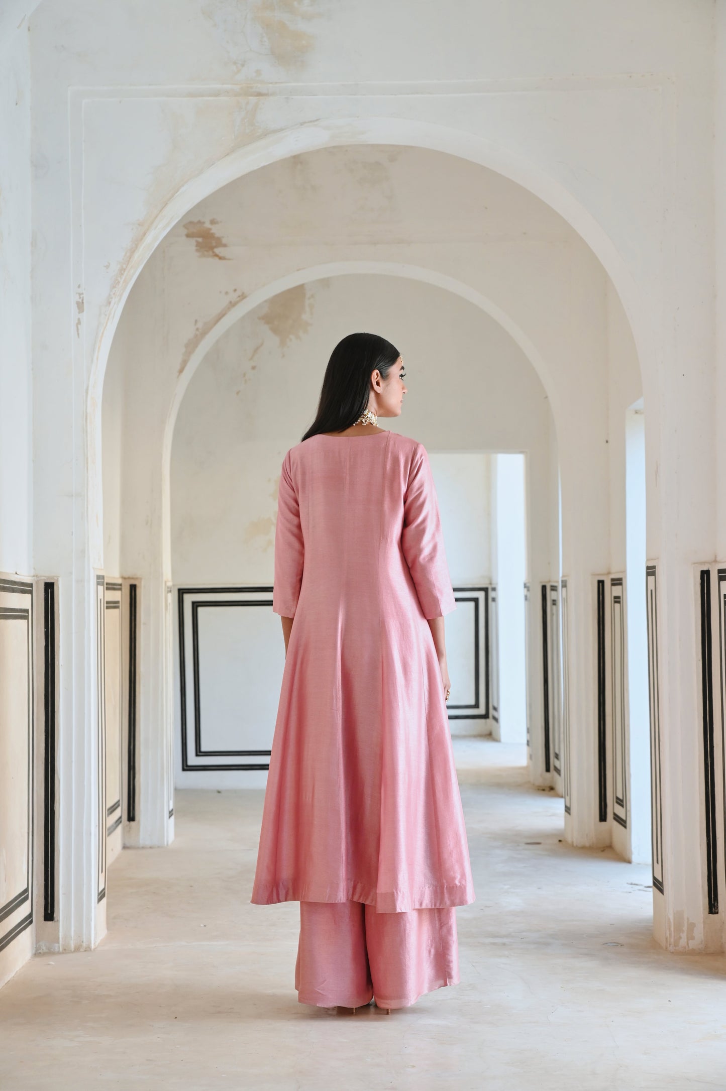 NECKLINE EMBROIDERED FULL KALI ANARKALI AND  PALAZZO- EC-AK-RAHI25-02-MauvePink