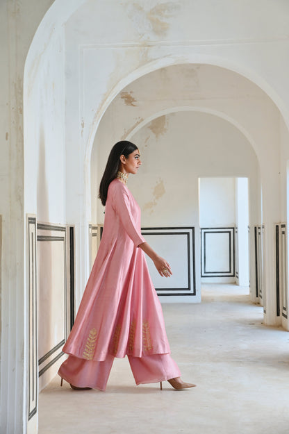 NECKLINE EMBROIDERED FULL KALI ANARKALI AND  PALAZZO- EC-AK-RAHI25-02-MauvePink