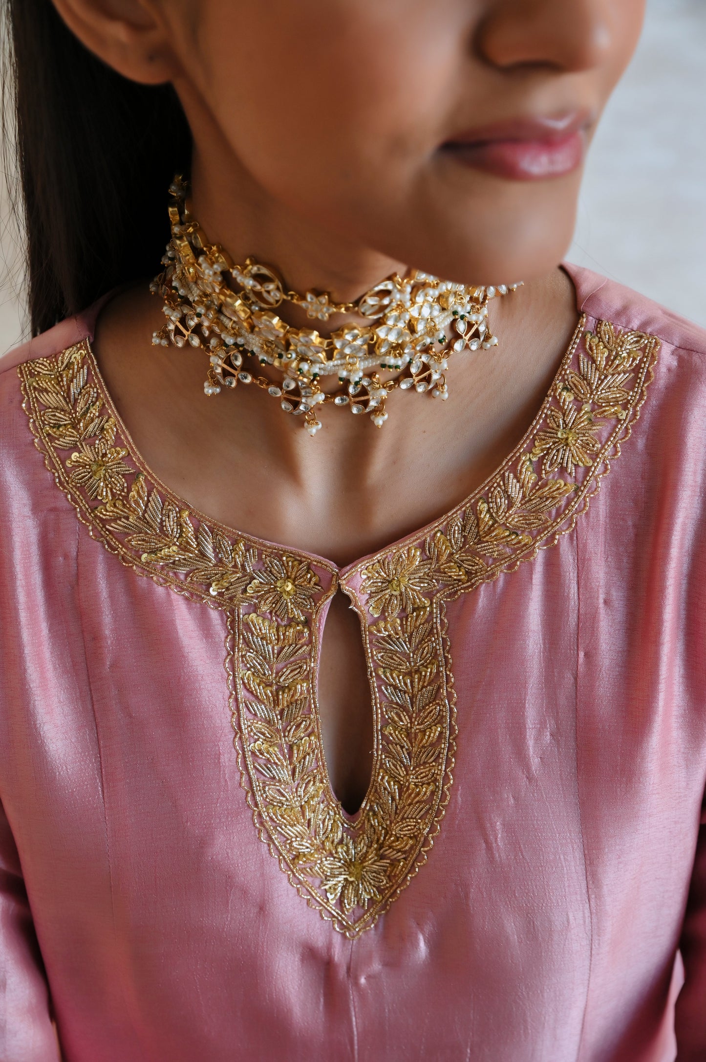 NECKLINE EMBROIDERED FULL KALI ANARKALI AND  PALAZZO- EC-AK-RAHI25-02-MauvePink