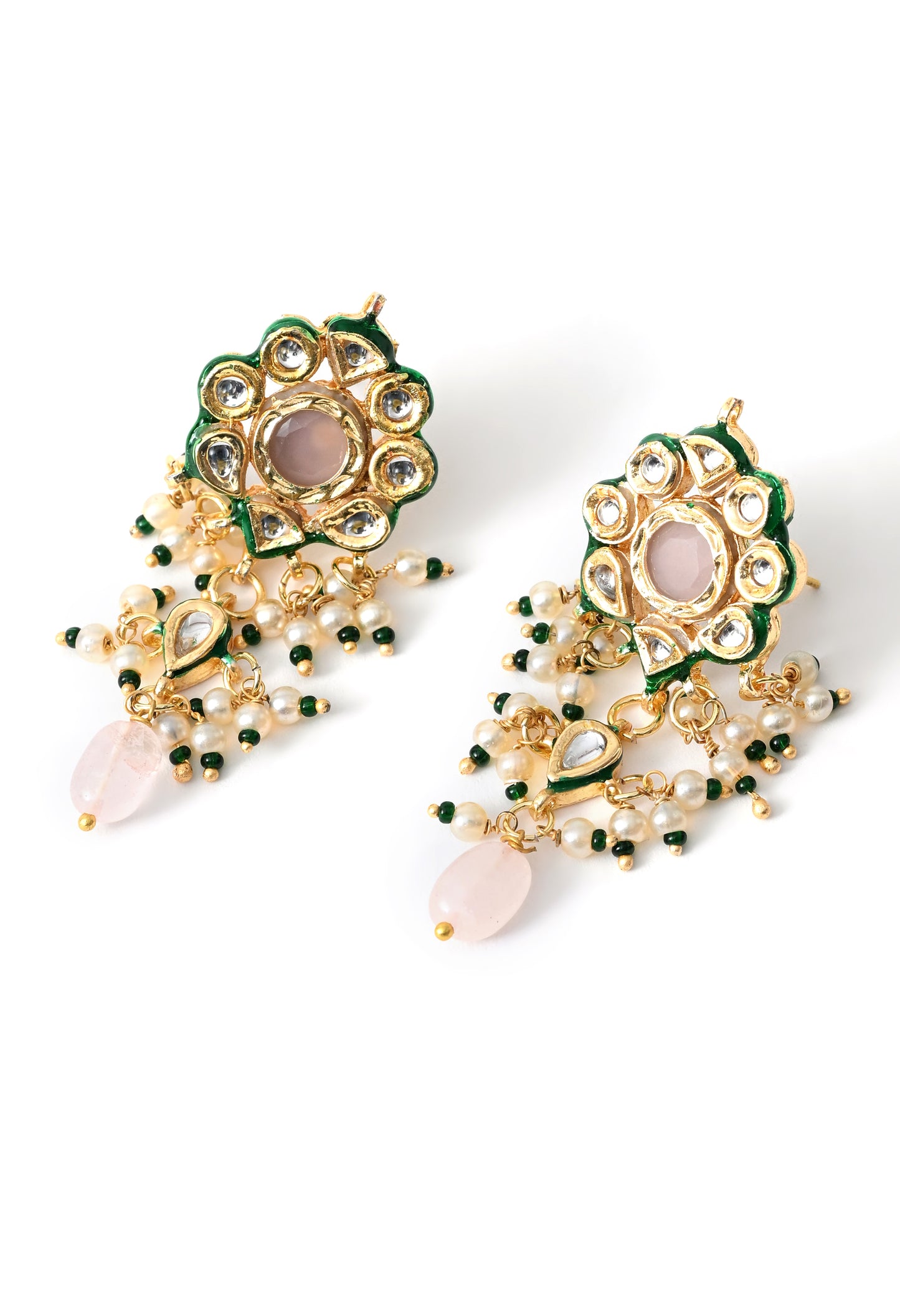 Gold plated ethnic  necklace set with earings