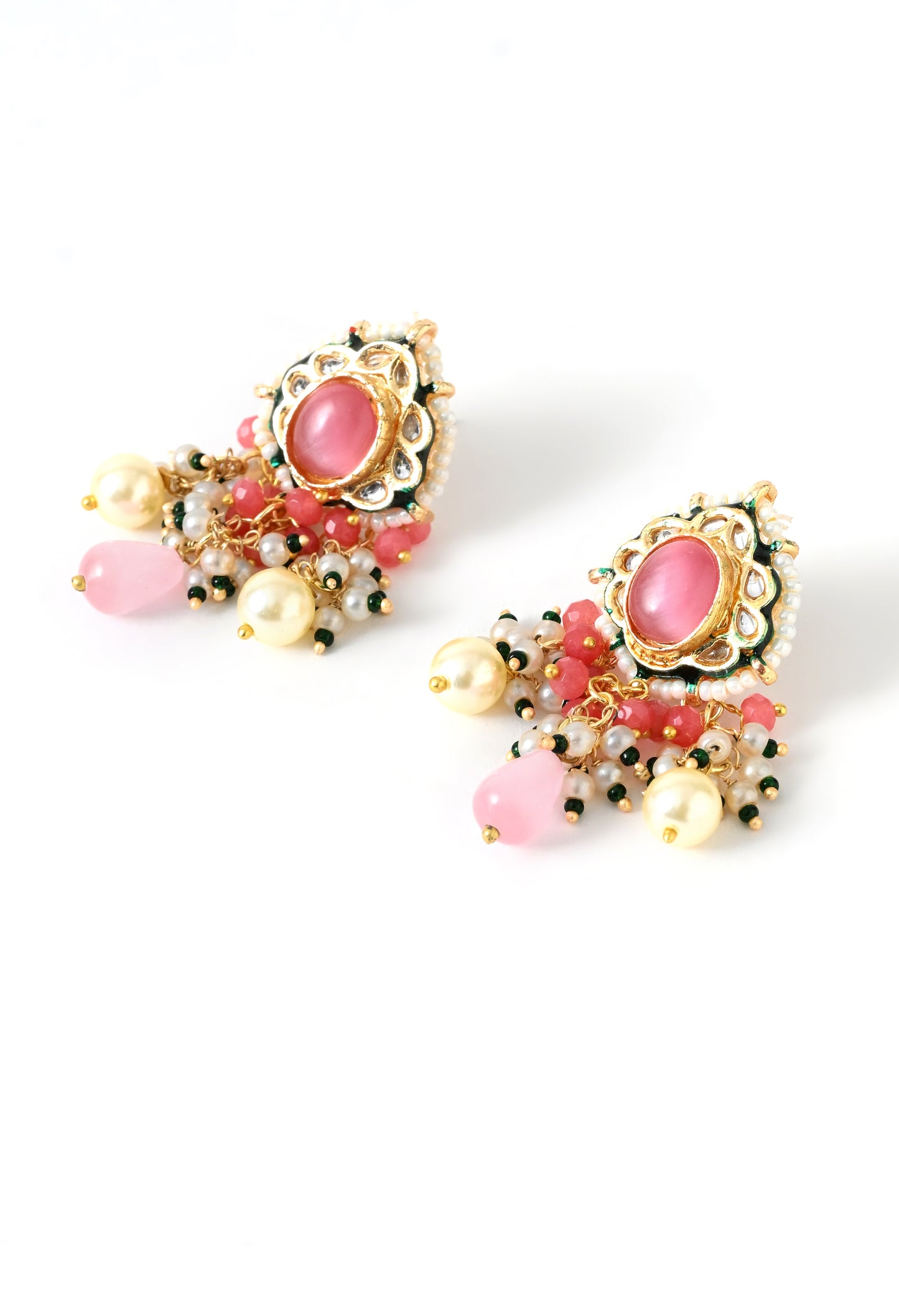 Gold plated ethnic  necklace set with earings