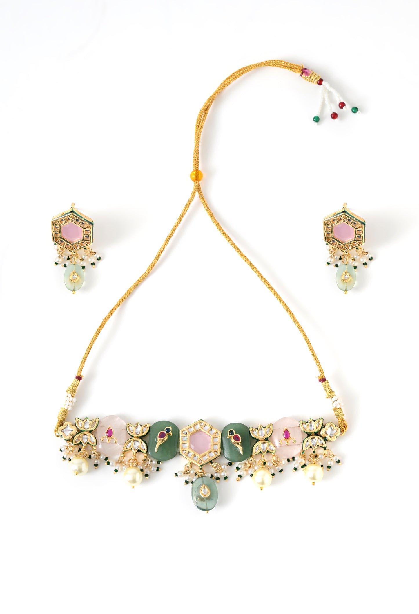 Gold plated ethnic  necklace