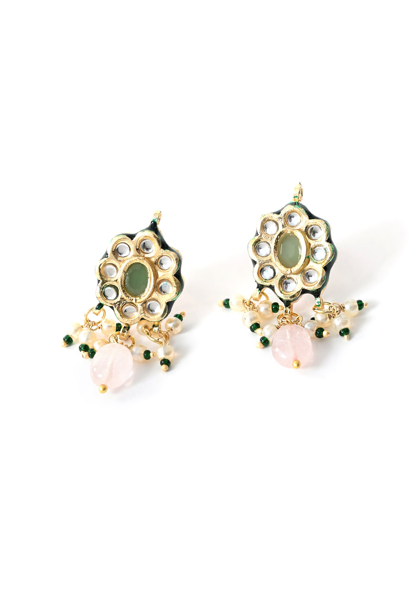 Gold plated ethnic  necklace set with earings