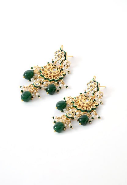 Gold plated   ethnic necklace set with earings