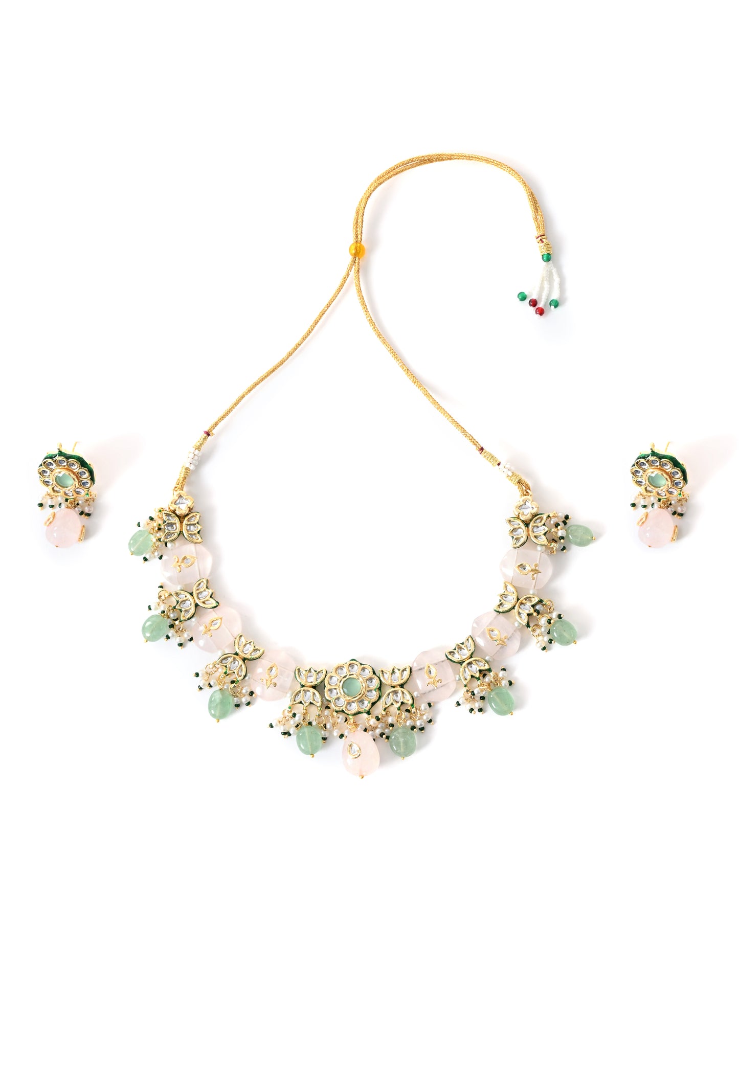 Gold plated   ethnic necklace set with earings