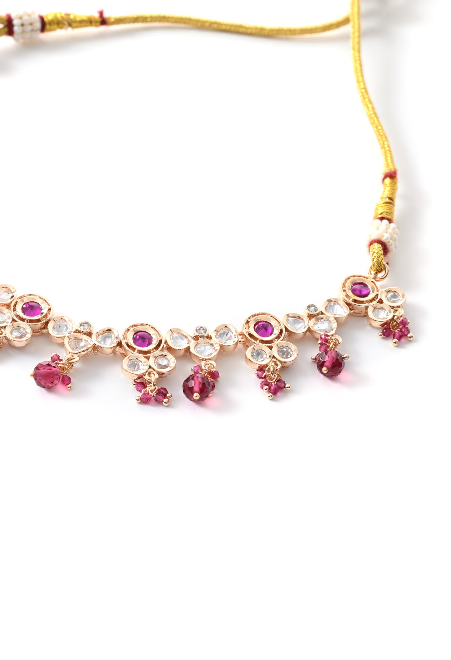 Golden plated  necklace set with earings