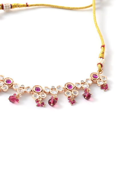 Golden plated  necklace set with earings