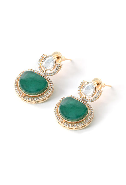Gold plated ethnic necklace with earings