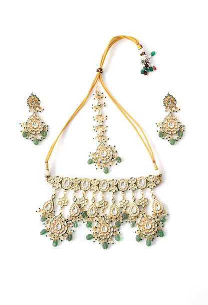 Gold plated ethnic necklace set