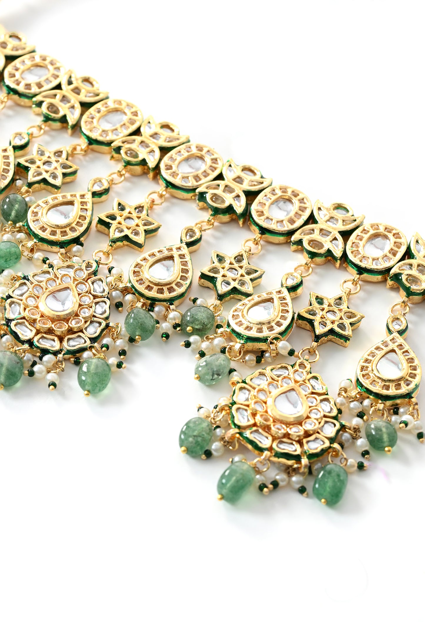 Gold plated ethnic necklace set