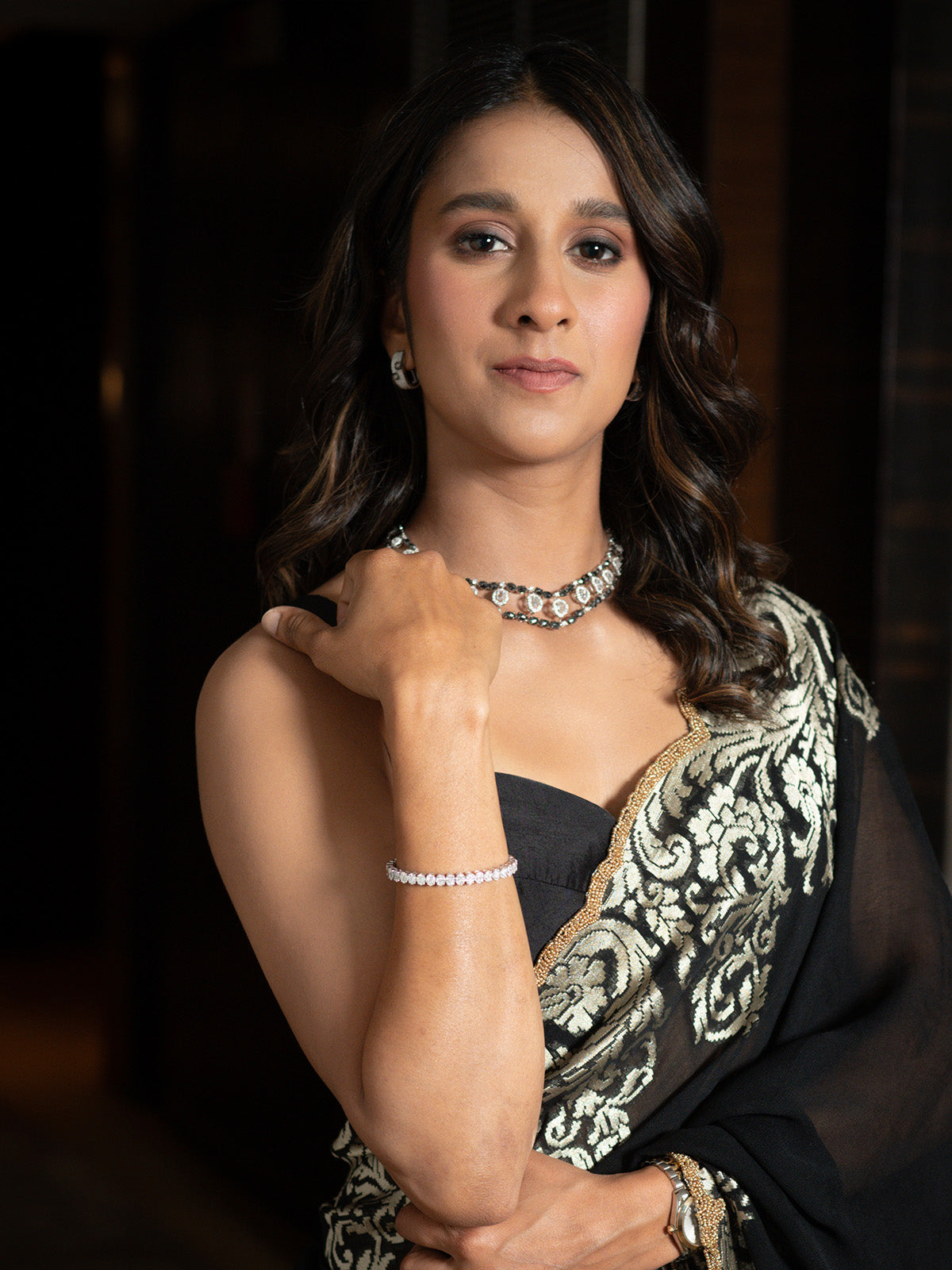 The Noir Saree