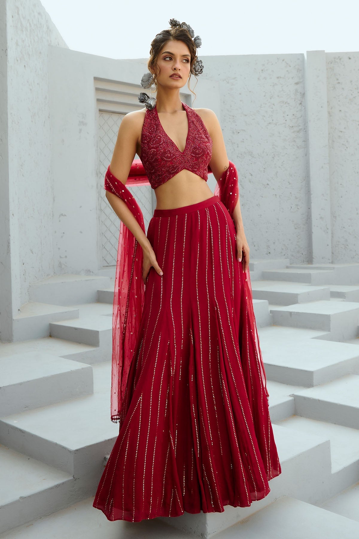 Aura Red Skirt