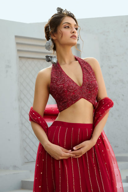 Aura Red Skirt