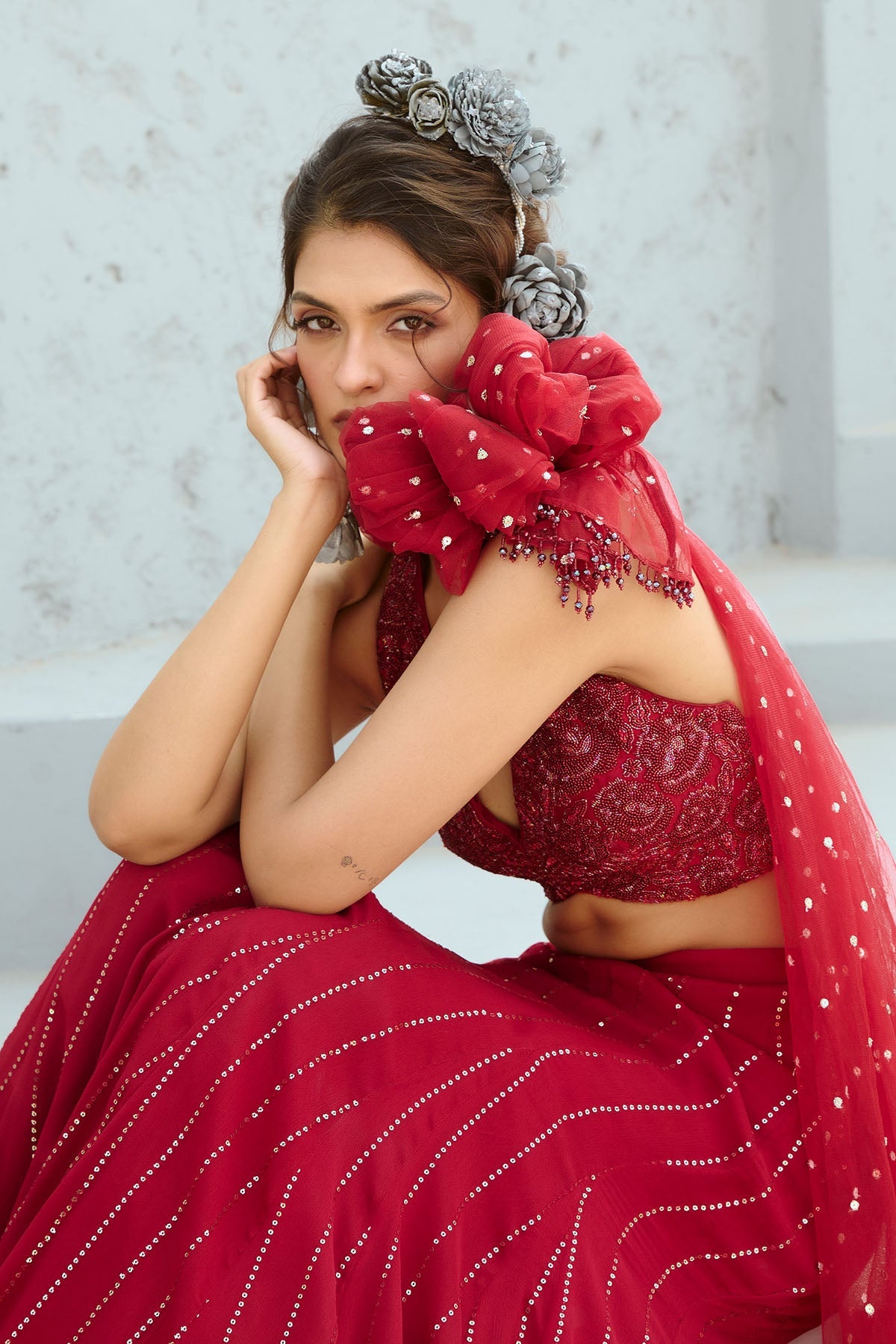 Aura Red Skirt