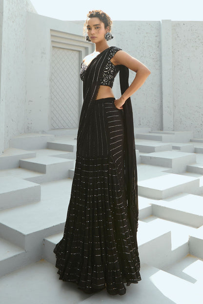 Sky Pre Drape Saree