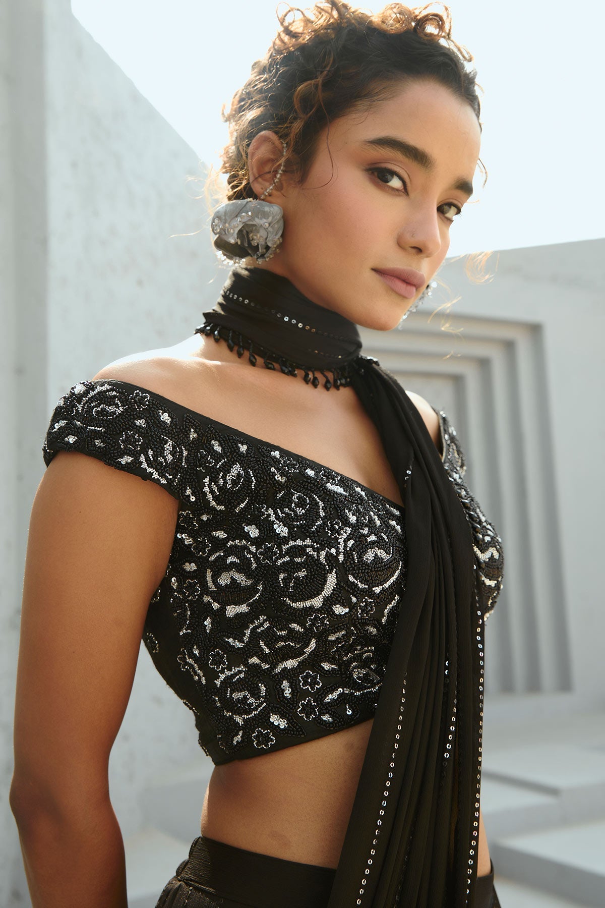 Sky Pre Drape Saree