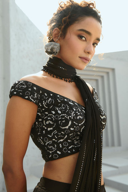 Sky Pre Drape Saree