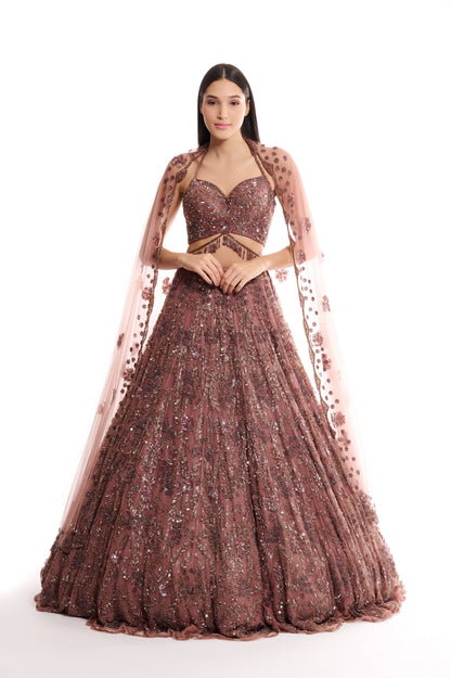 muave lehenga surabhi chopra