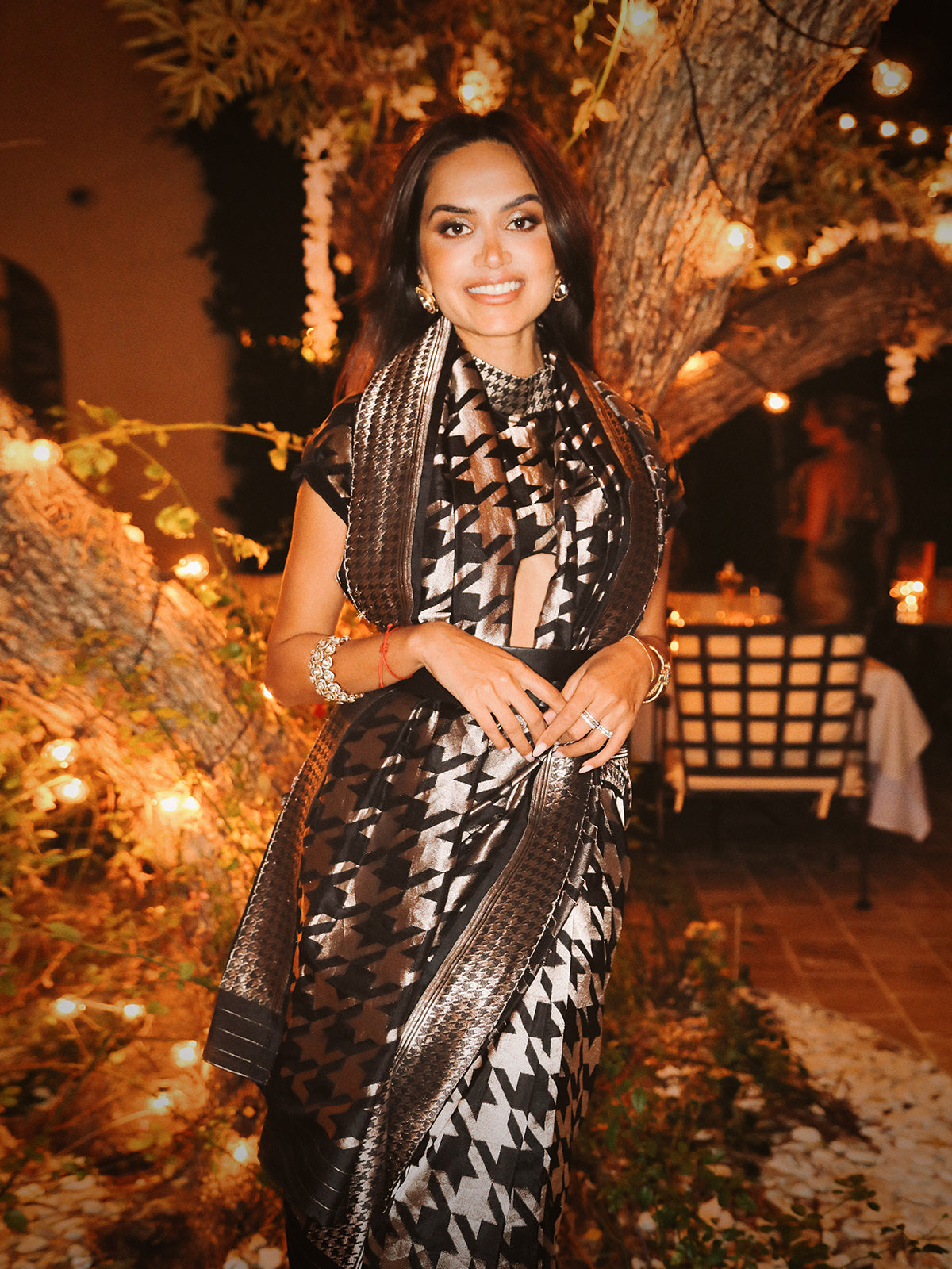 Black Gerum Saree