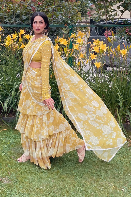 Neha Singh in the NEVRA SAREE SET