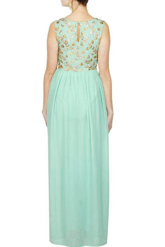 Ice Blue Gota Patti Kurta Set