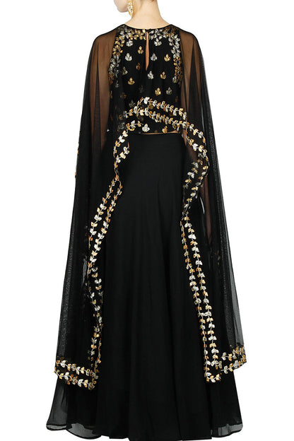Black gota pati Lehenga set