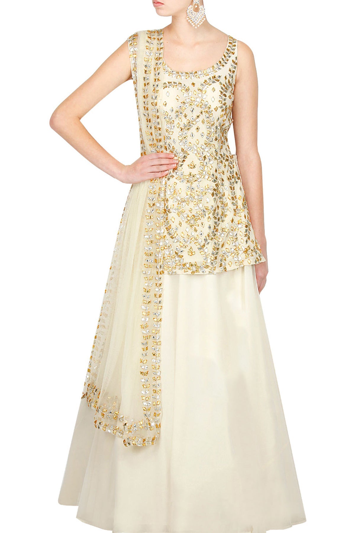 cream Lehenga set