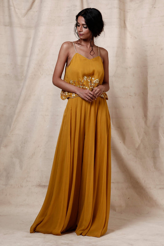 Mustard  Palazzo Pant Set