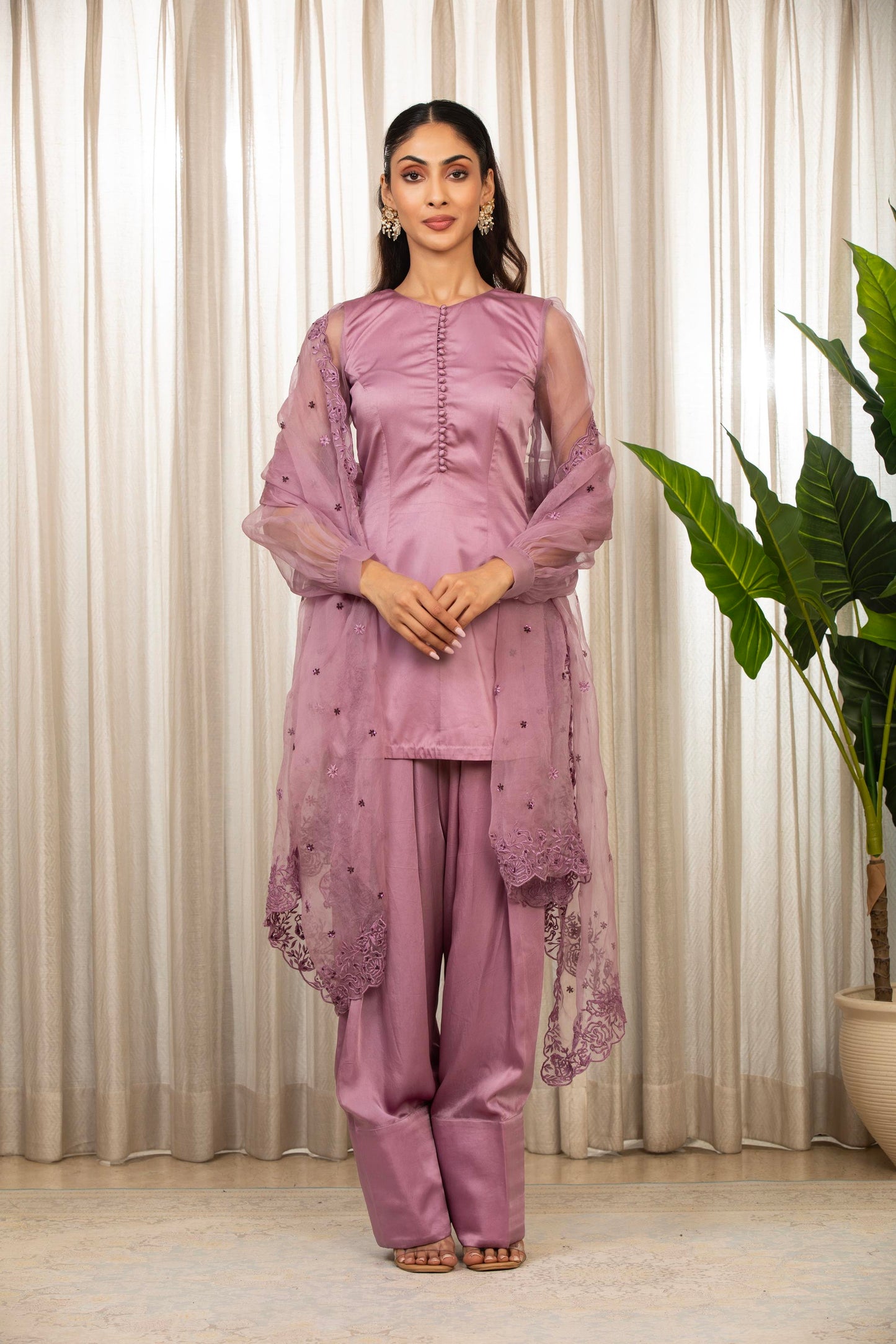 Lavender Kurta Set