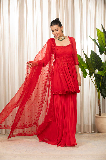 Lal Sharara Set